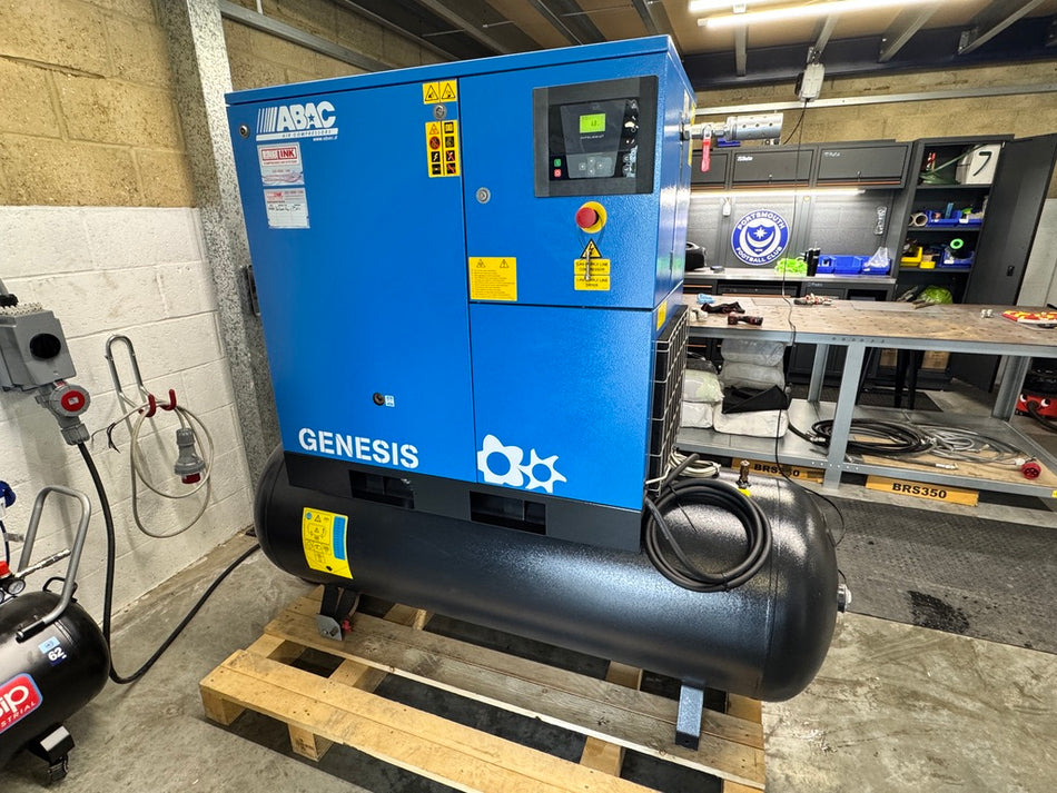 ABAC Genesis 15 500L 4152025548 10 Bar Screw Compressor with Integral Dryer & New Air End