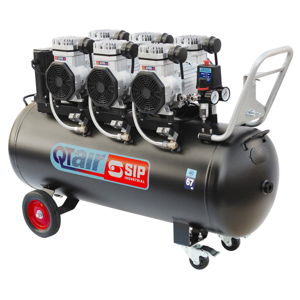 SIP QT DD 4.5hp 150ltr Ultra Low Noise Oil Free Air Compressor - 05497 - airlinkcompressors.com