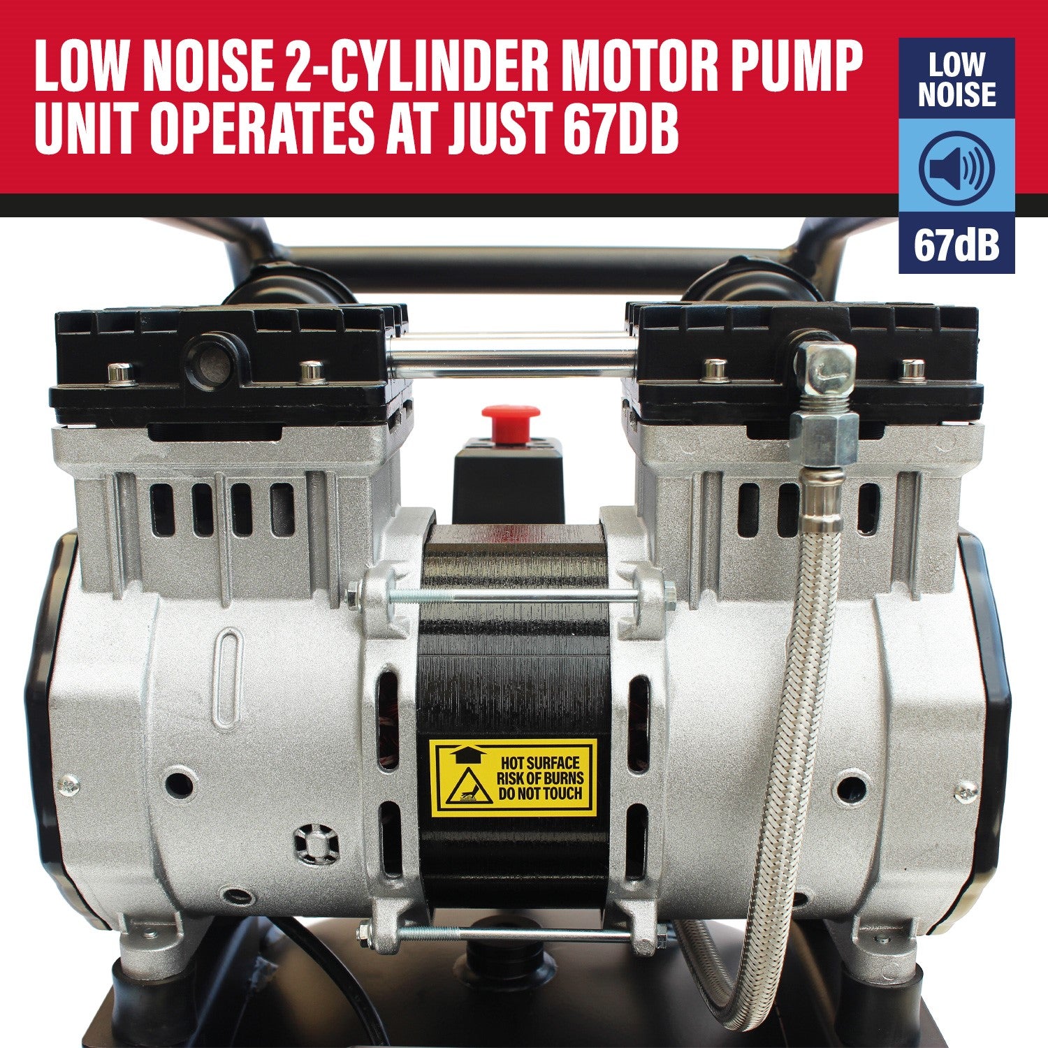 SIP DD 3hp 100ltr Low Noise Vertical Compressor - 05484 - airlinkcompressors.com