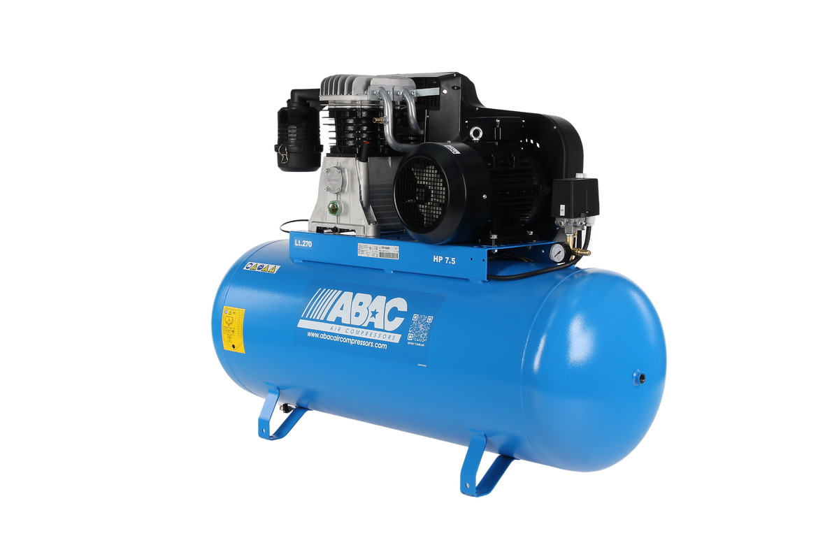 Abac PRO B6000 270L FT7.5 - 3 Phase 5.5kw 270L 29CFM 11Bar Air Compressor - 4116020193