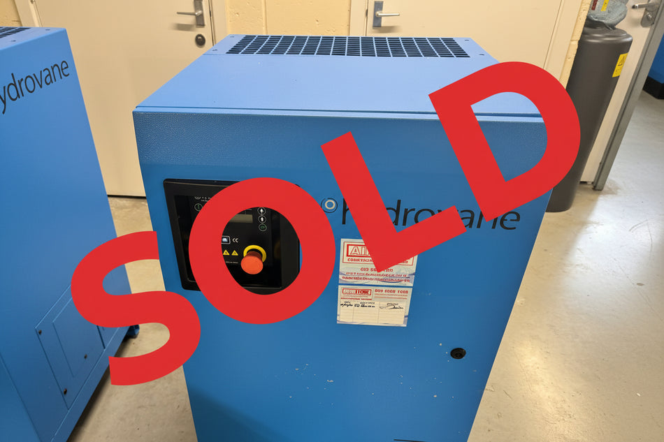 Refurbished Hydrovane HR07RS 7.5 kW Regulated Speed (Variable Speed) Rotary Vane Compressor by Airlink Compressors Engineers – 8-10 bar, Up to 45 CFM