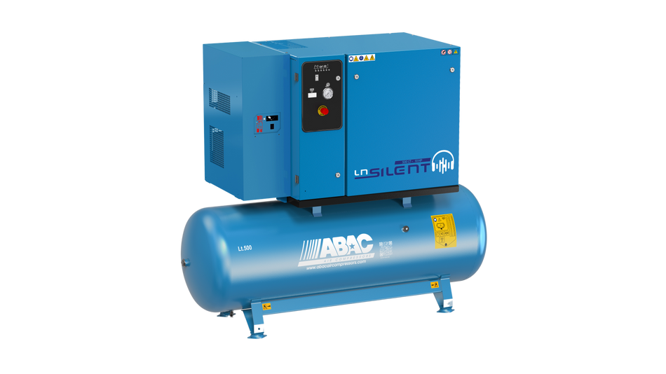 ABAC LN2 B7000 500L T10 YD DRY Silenced Air Compressor & Dryer 400 Volt 38 CFM - 4116026026