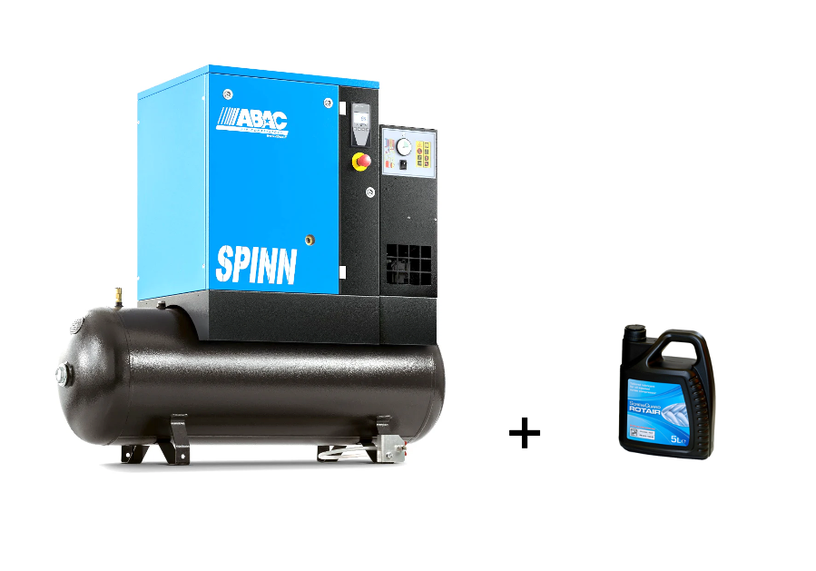 ABAC SPINN 11 E10 11kW 50CFM 10Bar 270L (400V) Compressor & Dryer & 5L Rotair Oil - 4152022648