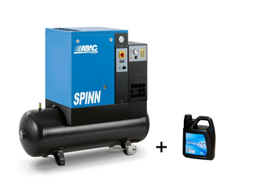 ABAC SPINN 2.2 kW 10Bar 200L (230V) Screw Compressor & Dryer & 5L Rotair Oil - 4152055009