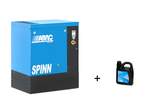 ABAC SPINN 5.5X 5.5kW 25CFM 10Bar (400V) Screw Compressor & 5L Rotair Oil - 4152022538