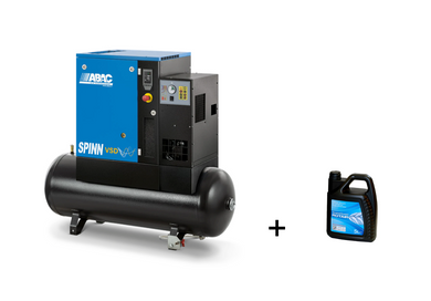 ABAC Spinn 3 EI Variable Speed (VSD) 3kW 200L Screw Compressor, Dryer & 5L Rotair Oil - 4152060811