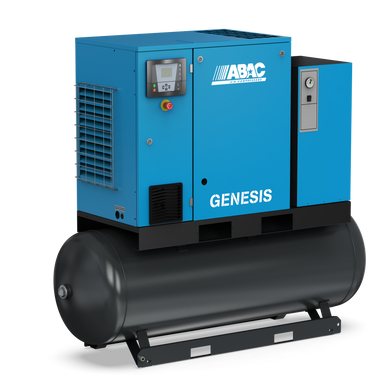 ABAC Genesis IE 7.5kW 29 to 43 cfm Variable Speed Screw Compressor, Tank & Dryer 4152019804