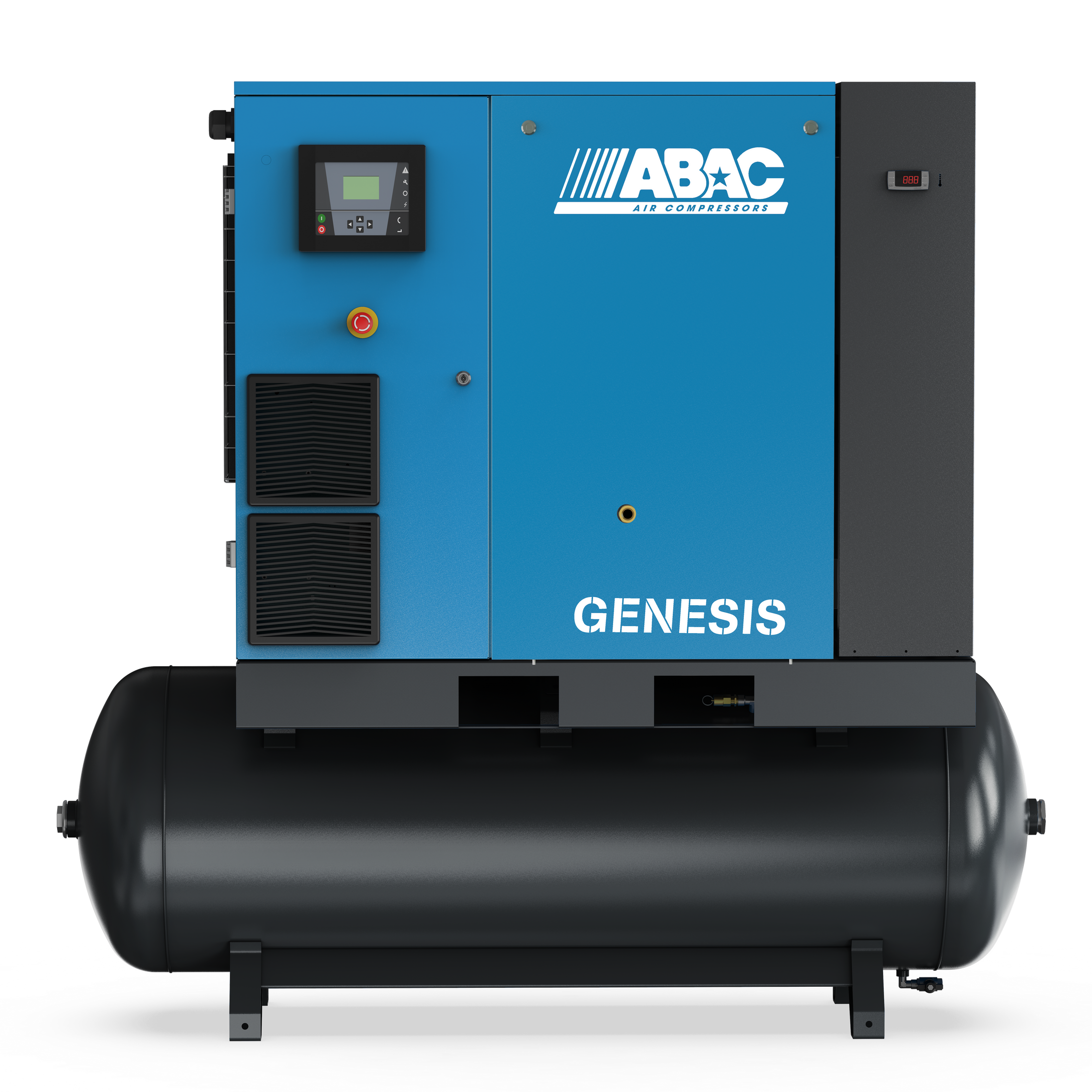 ABAC Genesis IE 15kW 49 to 78 cfm Variable Speed Screw Compressor, Tank & Dryer 4152025649