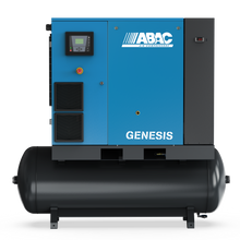 Load image into Gallery viewer, ABAC Genesis IE 15kW 49 to 78 cfm Variable Speed Screw Compressor, Tank &amp; Dryer 4152025649