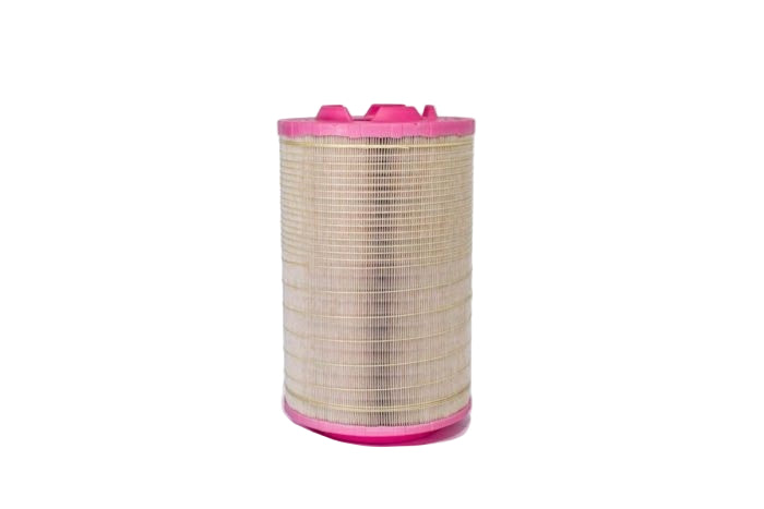  cylindrical filter with pink top and bottom on a white background
