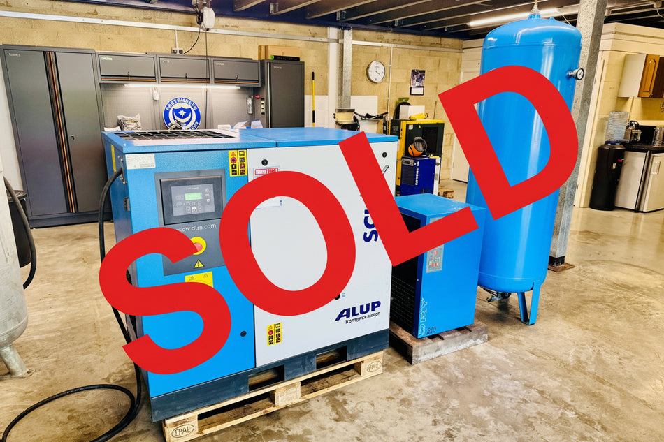 Alup SCK 40-8 Rotary Screw Compressor Package - 30kW, 153 cfm with Integrated/Refrigerant Dryer & 500L Tank | Refurbished
