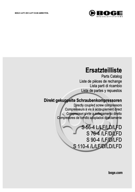 Boge S56-4 to S110-4 Parts Manual From 2021