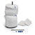 White filter cartridge with accessories on a white background