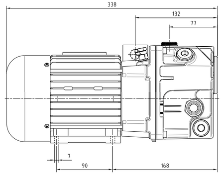 DVP LC12 Oil Lubricated Rotary Vane Vacuum Pump 