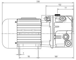 DVP LC12 Oil Lubricated Rotary Vane Vacuum Pump 