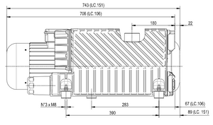 DVP LC151 Dimensions Side