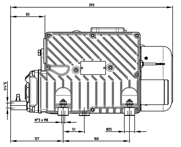 DVP LC25WR Dimensions Side