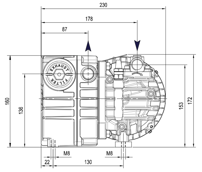 DVP LC25 Dimensions End 