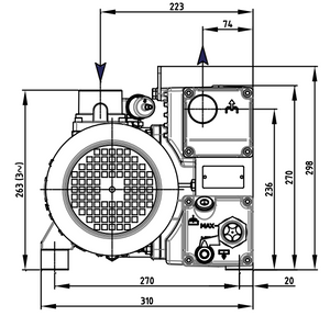 DVP LC60WR Dimensions End