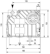 Load image into Gallery viewer, DVP LC8 Vacuum Pump Dimensions End