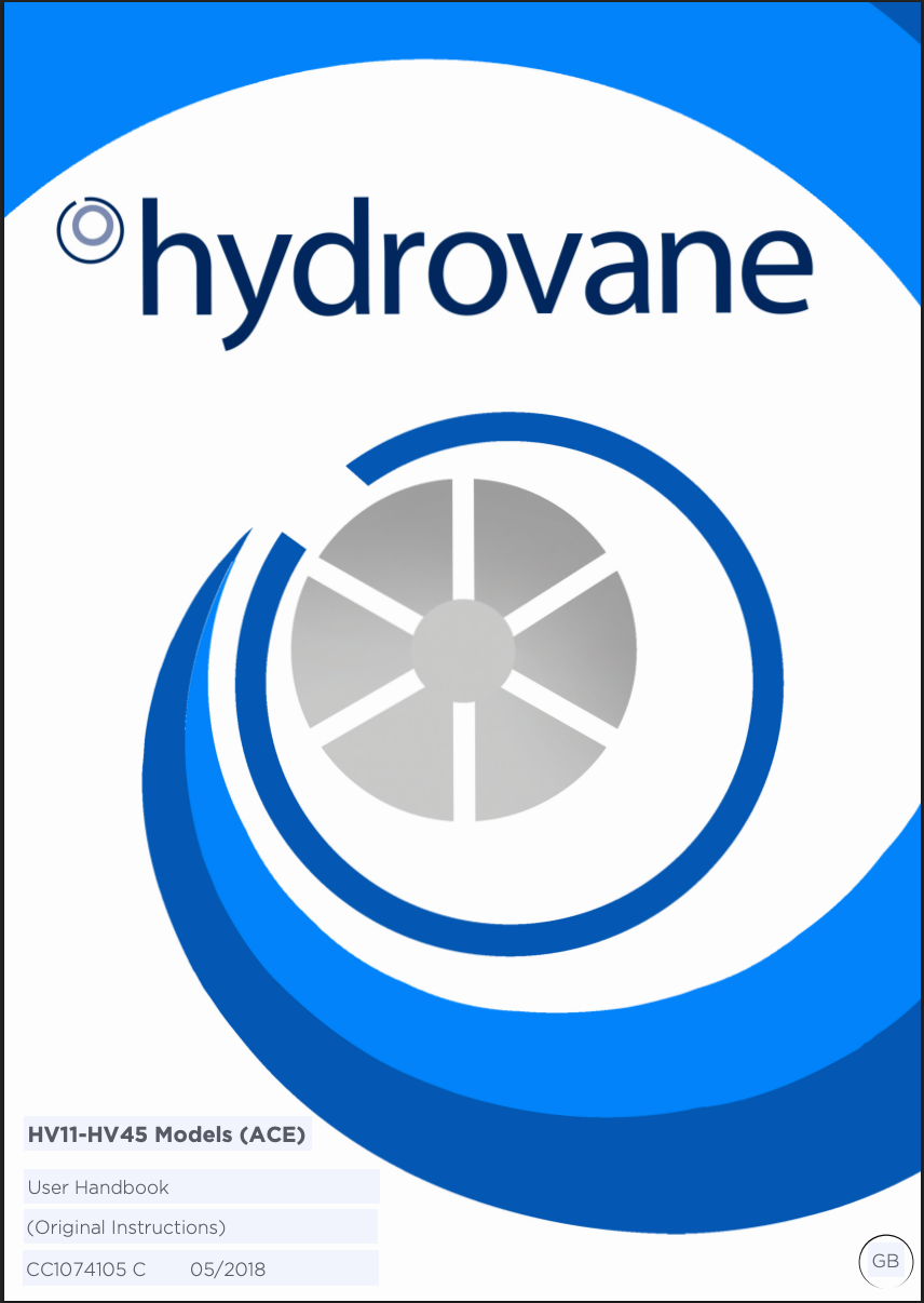 Hydrovane HV11-HV45 (ACE) Models User Handbook