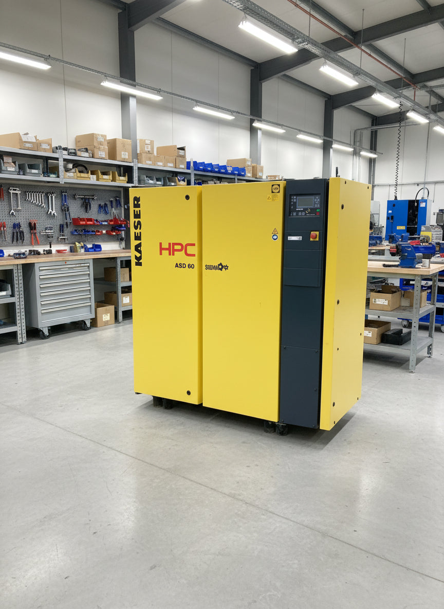 Refurbished HPC Kaeser ASD 60 30 kW Fixed-Speed Rotary Screw Compressor – 2019, 8.5 bar, 195 CFM, Low Hours