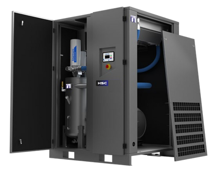 Hertz HSC 75 kW Fixed-Speed Rotary Screw Air Compressor - Energy Efficient & Reliable for Industrial Use - Compressed Air Online - airlinkcompressors.com
