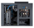 Industrial air compressor with visible components and controls on a white background