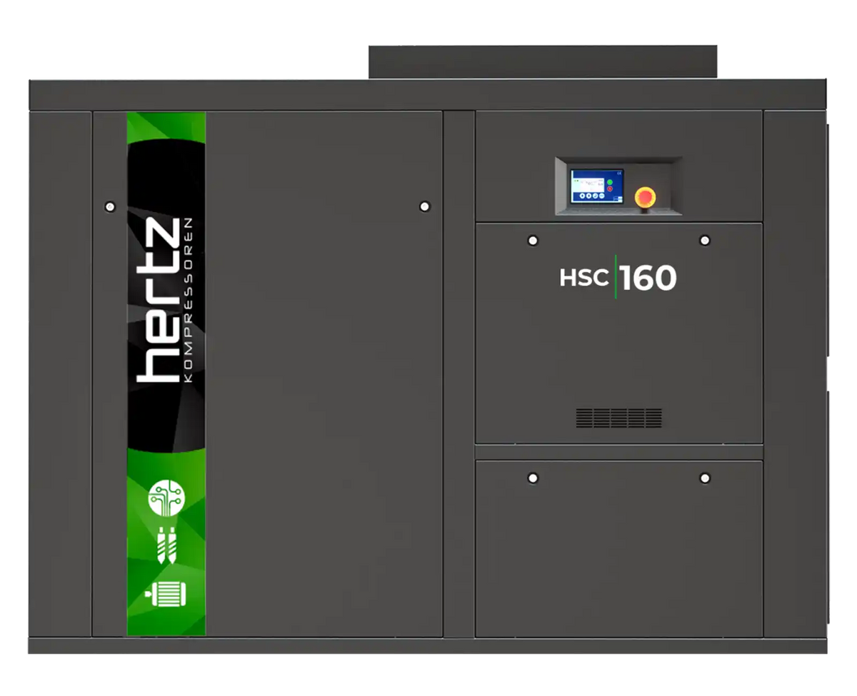 Hertz HSC 160 kW Fixed-Speed Rotary Screw Air Compressor - 968 CFM - 76dba - Compressed Air Online - airlinkcompressors.com