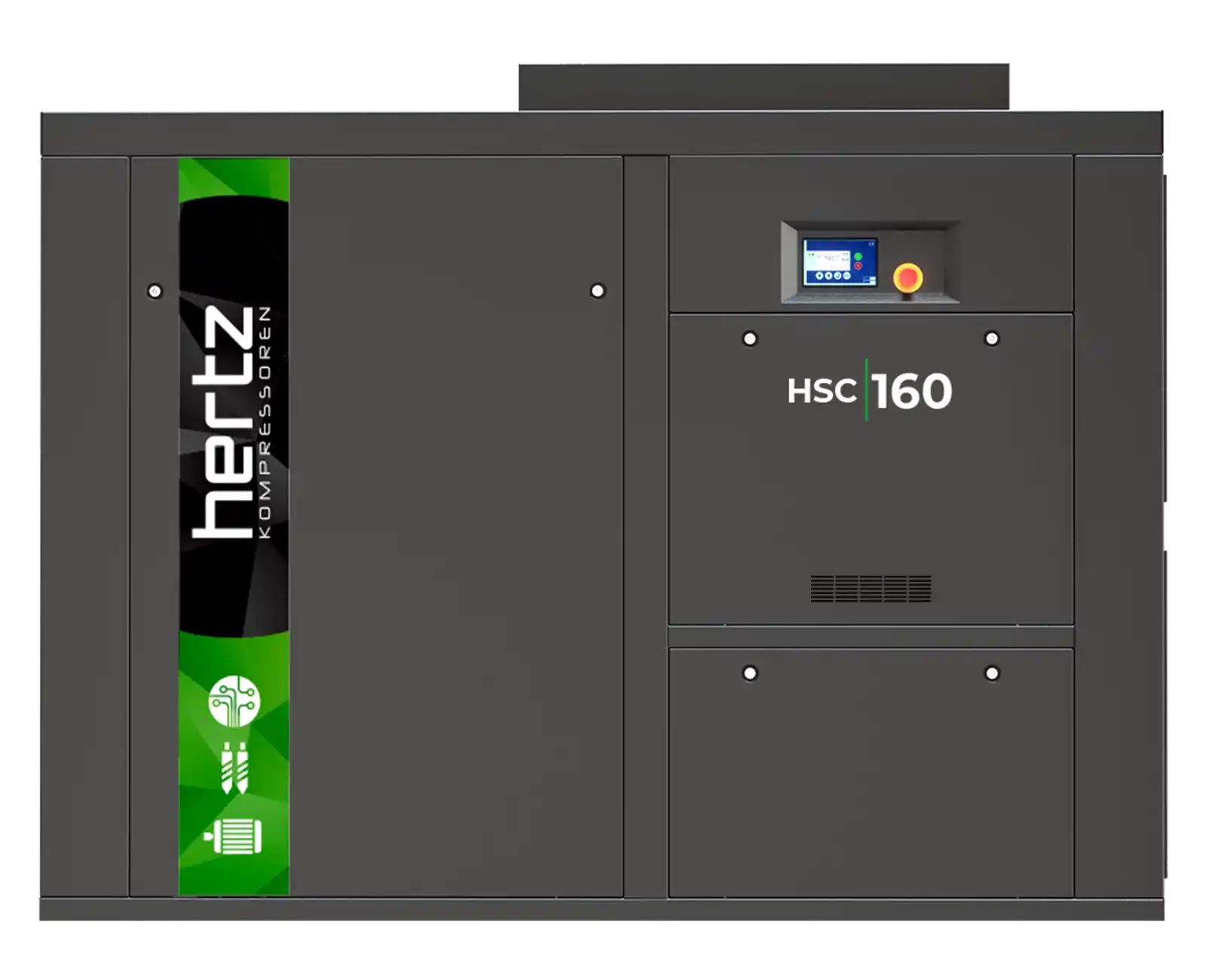 Hertz HSC 160 kW Fixed-Speed Rotary Screw Air Compressor - 968 CFM - 76dba - Compressed Air Online - airlinkcompressors.com