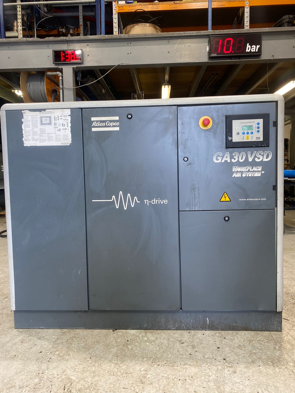 Atlas Copco GA30 VSD 30kW Variable Speed Rotary Screw Compressor | Refurbished
