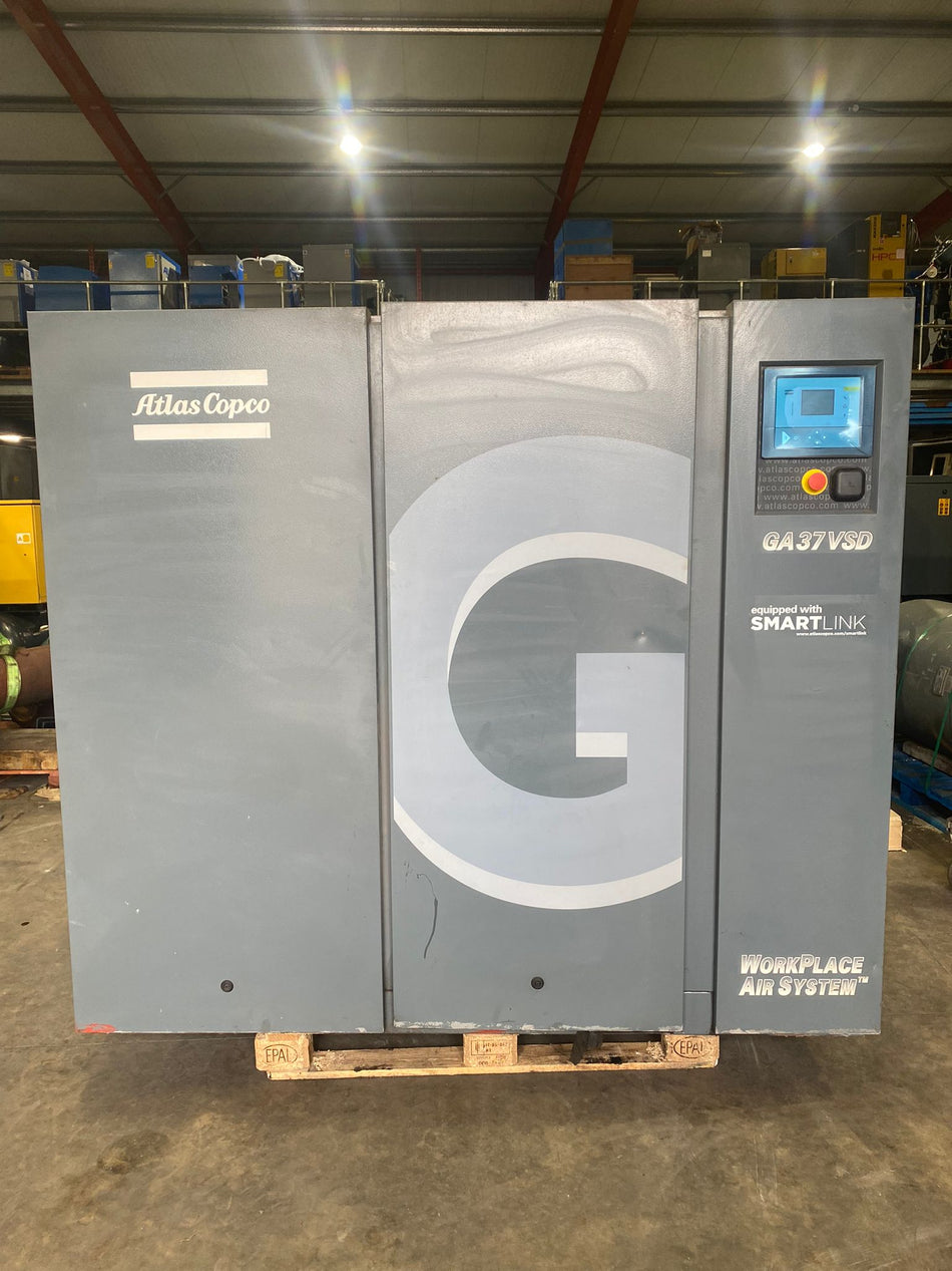 Atlas Copco GA37 VSD 37kW Variable Speed Rotary Screw Compressor - 13 Bar, 256 cfm | Refurbished
