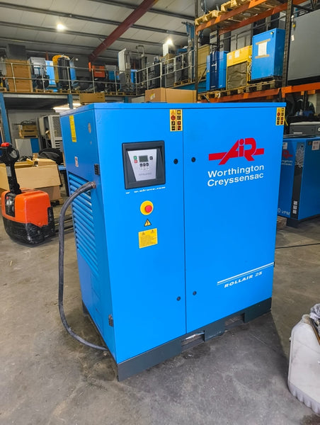 Refurbished 2012 Worthington RLR25 18.5kW Rotary Screw Compressor – 8 bar / 111 CFM