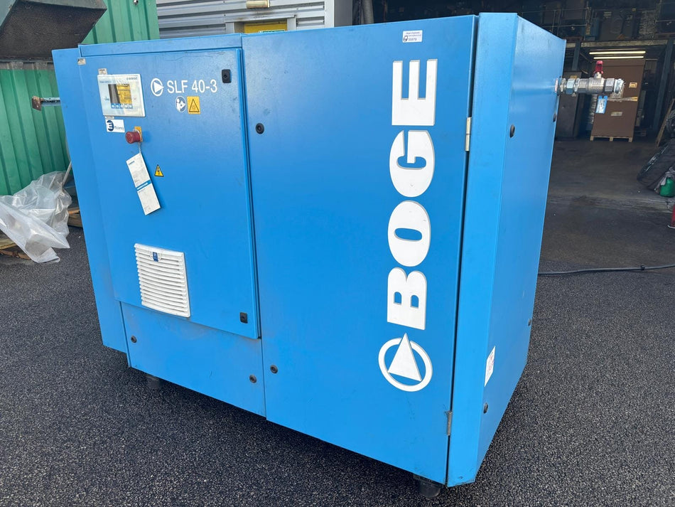 BOGE SLF40-3 30kW Variable Speed Rotary Screw Compressor - 2017, Low Hours, 187 cfm | Refurbished