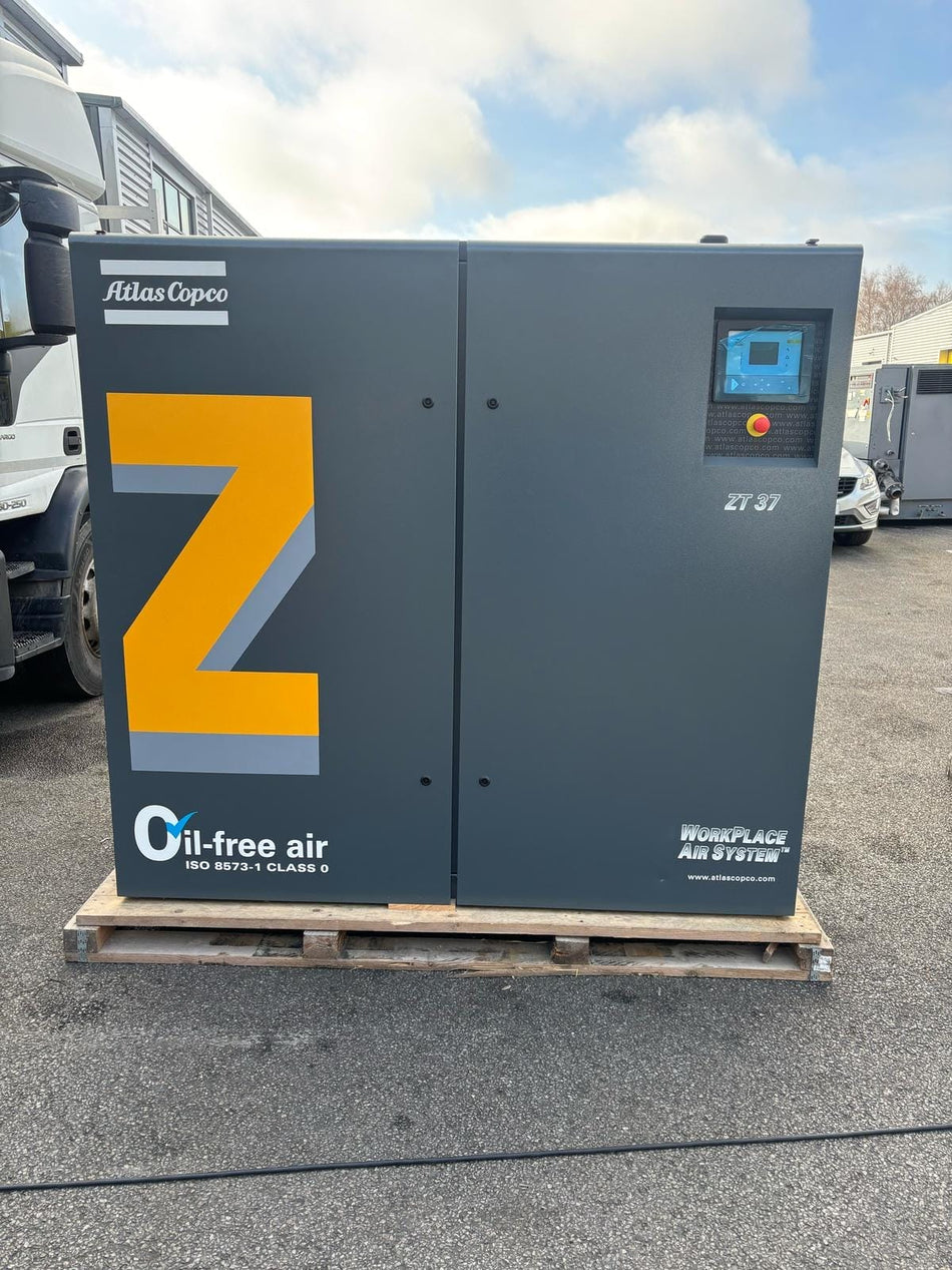 New Atlas Copco ZT37 Class 0 100% Oil-Free Rotary Tooth Air Compressor – 8.6 bar / 195.7 CFM