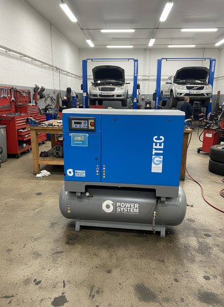 Refurbished Power System GTEC 22-10-500 DF 22 kW Fixed-Speed Screw Compressor with 500L Receiver & Integrated Dryer – 10 bar, 106 CFM
