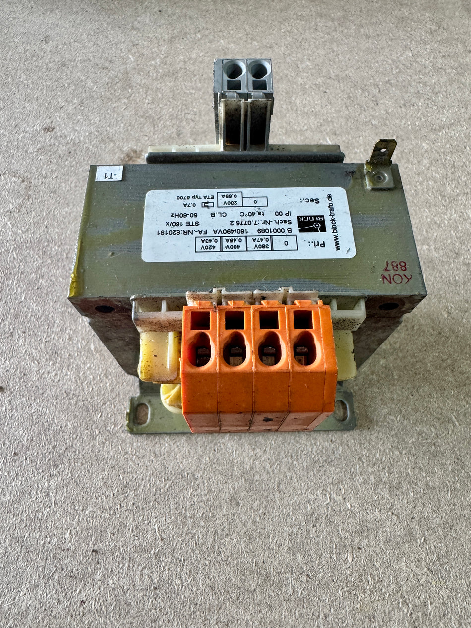 HPC Kaeser Transformer 7.0775.2 - 160VA 400V/230V | Sigma Series Control Transformer