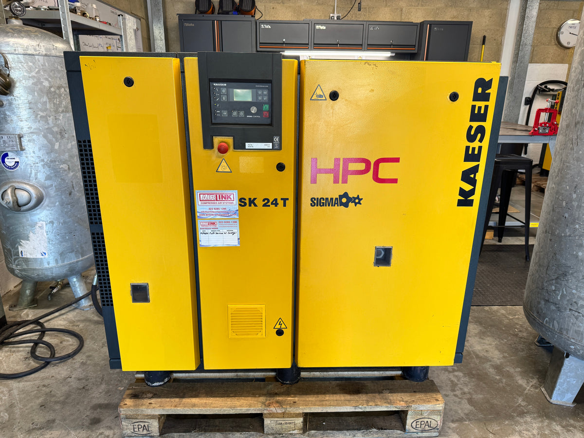 Kaeser SK24 T complete compressed air package with 500L receiver