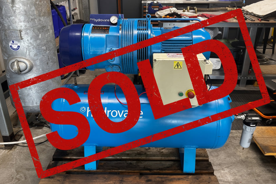 Hydrovane 707 Air Compressor 10 Bar 45 CFM with 200L Tank & Advanced Filtration – Fully Serviced, 3 Months Warranty