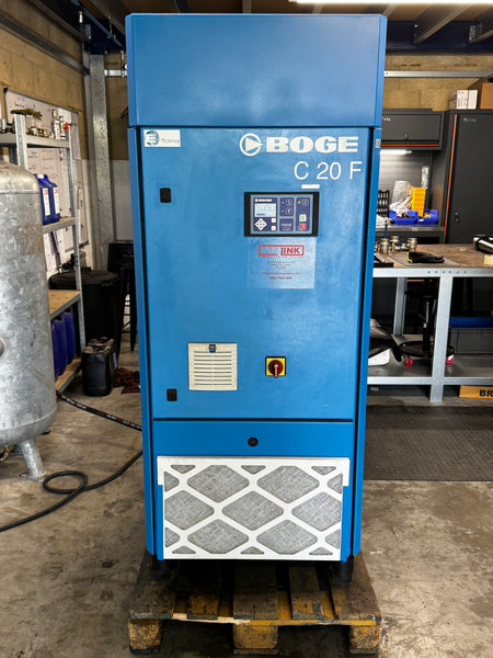 Boge C20F 15 kW frequency-controlled rotary screw compressor, 20 to 79 cfm at 10 bar