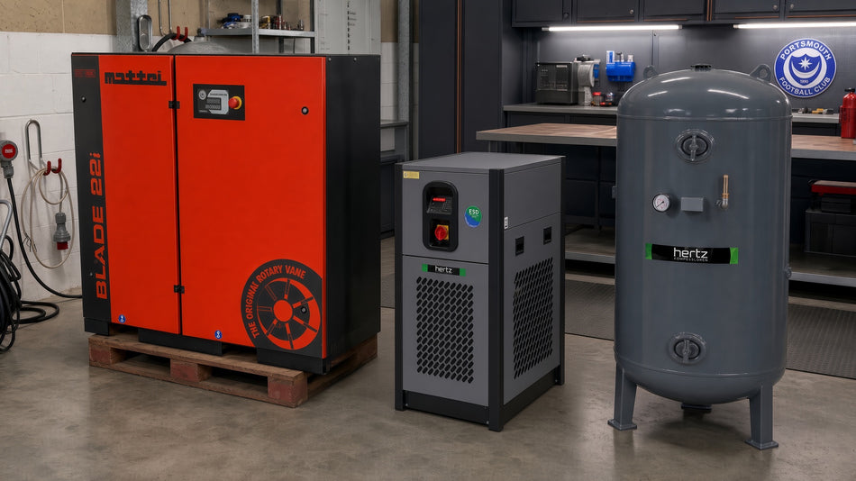 Mattei Blade 22i VSD 10 Bar Rotary Vane Air Compressor with 500L Receiver & Dryer – Low Hours