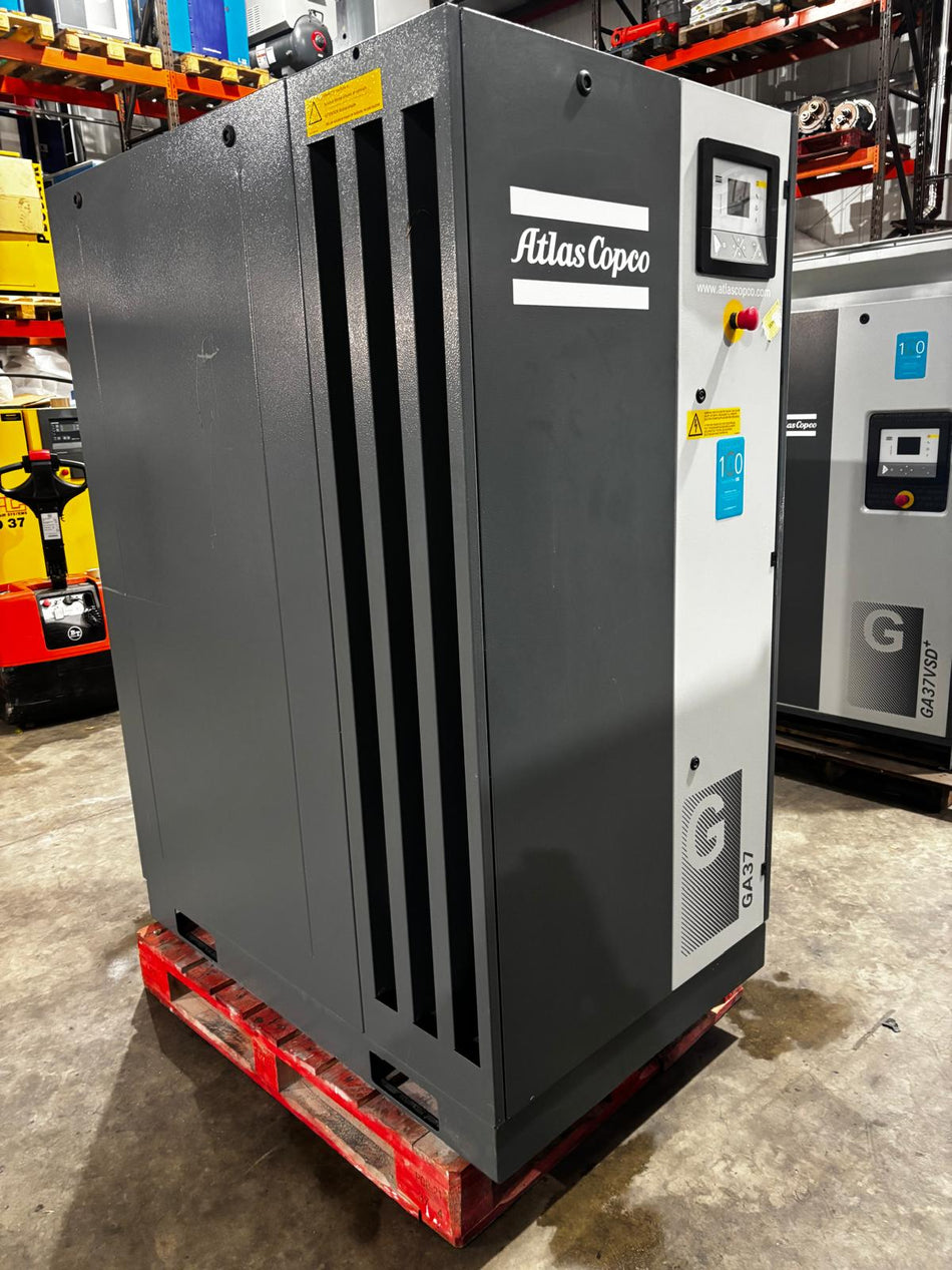 Atlas Copco GA37 37kW Rotary Screw Compressor - 2017, 8.5 Bar, Low Hours, 228 cfm | Refurbished