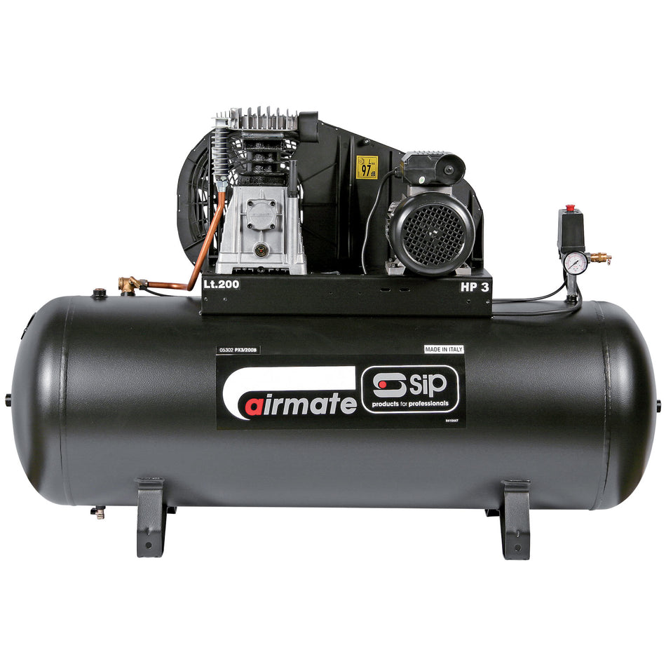 SIP PX3/200-SRB 200ltr Belt Drive Compressor - 05302