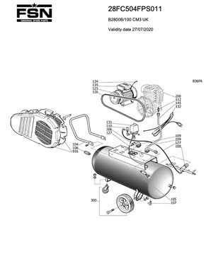 Nuair B2800B/100 CM3 UK Parts Manual