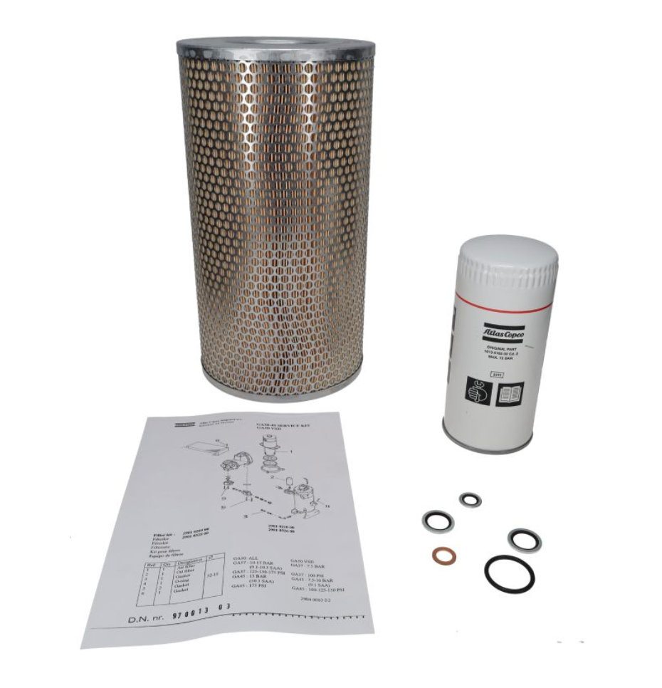 Atlas Copco Filter Kit GA30 to GA45 13-175 - 2901021000 - airlinkcompressors.com
