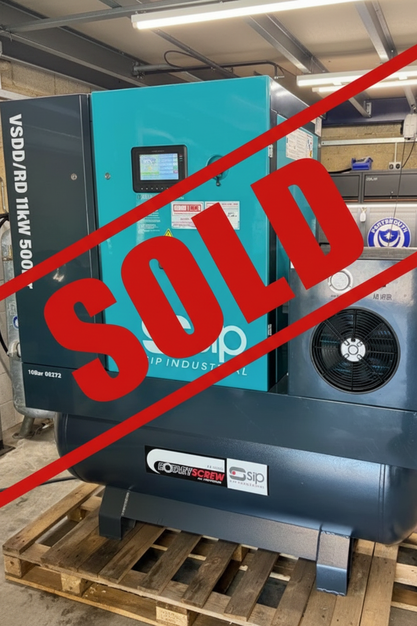 Ex-Demo SIP VSDD 11 10 Bar Variable Speed Rotary Screw Compressor with Dryer - Fully Serviced, Very Low Hours, 500L Tank