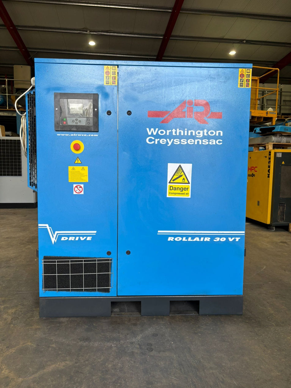 Worthington RLR30VT 22kW Variable Speed Rotary Screw Compressor with Integral Dryer - 116 cfm, 10 Bar | Refurbished