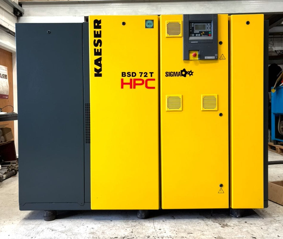 HPC Kaeser BSD 72 T 37kW Direct Drive Rotary Screw Compressor with Integral Dryer - 8 Bar, 247 cfm | Refurbished