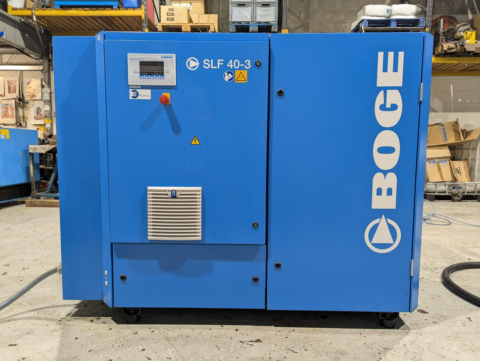 Refurbished 2021 BOGE SLF40-3 30kW Variable Speed Rotary Screw Compressor – 8 bar / 187 CFM