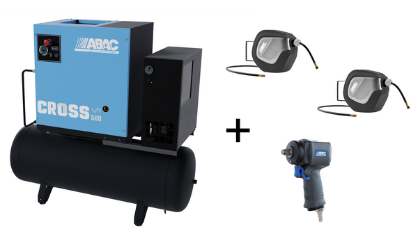 ABAC CROSS 900 7.5 kW 10Bar 400/50 200L Tank & Dryer VSD Screw Compressor - 1839025642 - airlinkcompressors.com